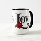 コーヒーマグカップ、ゴシック愛 マグカップ (正面右)