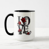 コーヒーマグカップ、ゴシック愛 マグカップ (左)