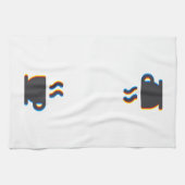 コーヒーマググリッチ キッチンタオル (横)