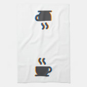 コーヒーマググリッチ キッチンタオル (縦)