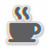 コーヒーマググリッチ シール (正面)