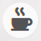 コーヒーマググリッチ ラベル (デザイン2)