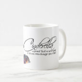 コーヒーマグシンデレラカラフルシューズ引用文ティーカップ コーヒーマグカップ (正面右)