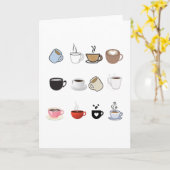 コーヒーマグデザインパターン カード (黄色い花)