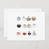 コーヒーマグデザインパターン ポストカード (正面/裏面)