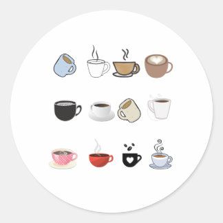 コーヒーマグデザインパターン ラウンドシール