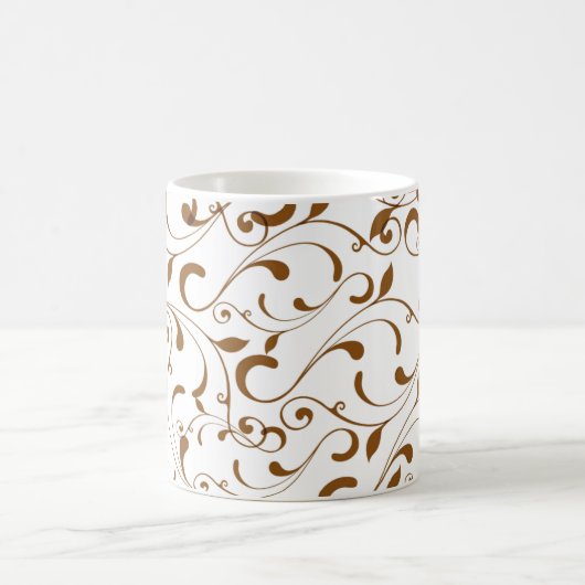 コーヒーマグブラウンが渦巻く コーヒーマグカップ (中央)