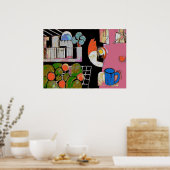 コーヒーマグブルーマティススタイル ポスター (キッチン)