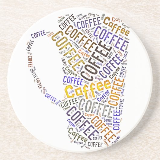 コーヒーマグワードアート コースター (正面)