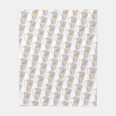 コーヒーマグワードアート フリースブランケット (正面)