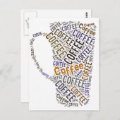 コーヒーマグワードアート ポストカード (正面/裏面)