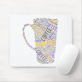 コーヒーマグワードアート マウスパッド (マウス)