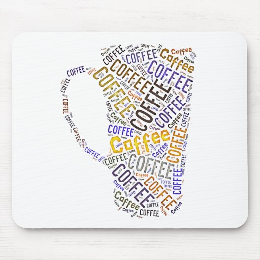 コーヒーマグワードアート マウスパッド (正面)