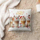 コーヒーマグ付きクリスマスピロー クッション (ブランケット)