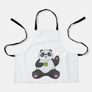 コーヒーマグ付きパンダ エプロン
