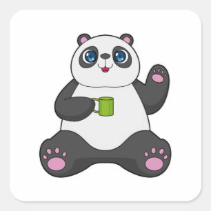 コーヒーマグ付きパンダ スクエアシール