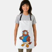 コーヒーマグ付きフクロウ エプロン (インサイチュ)
