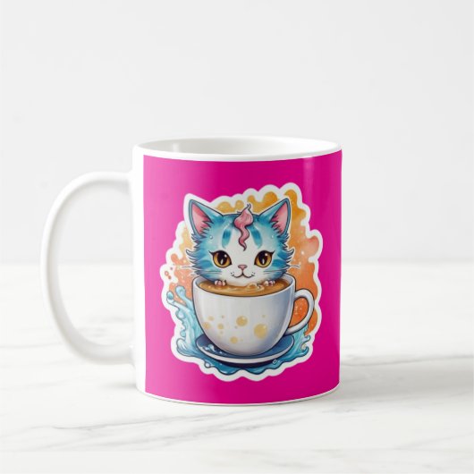 コーヒーマグ付き猫–94678 コーヒーマグカップ (左)