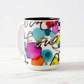 コーヒーマグ愛あなたを取り巻く ツートーンマグカップ (正面左)