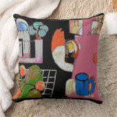 コーヒーマグ抽象芸術装飾用クッション クッション (ブランケット)