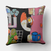 コーヒーマグ抽象芸術装飾用クッション クッション (裏面)