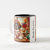 コーヒーマグ秋サンベルナールのアートワーク ツートーンマグカップ (正面左)