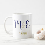 コーヒーマグ結婚式の引き出物テンプレート コーヒーマグカップ<br><div class="desc">コーヒーマグ結婚式の引き出物モノグラムテンプレート</div>