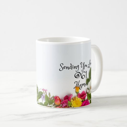 コーヒーマグ誕生日コーヒーマグ、50歳の誕生日、マグ コーヒーマグカップ (正面右)