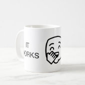 コーヒーマグ11oz – 私のマシンデザインで動作 コーヒーマグカップ (正面左)