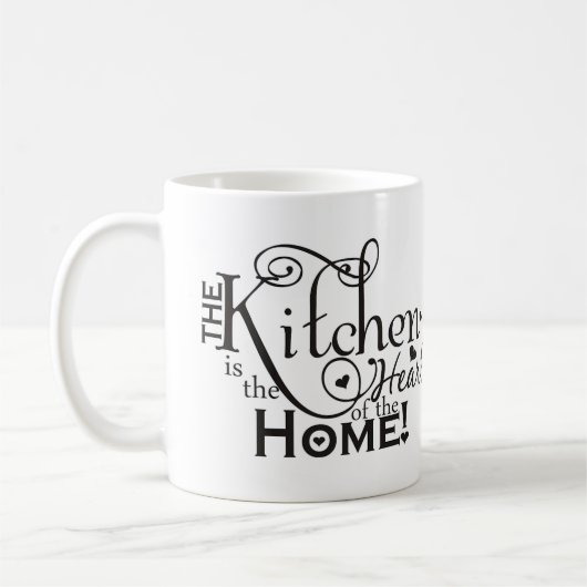 コーヒーマグ – キッチンは家のハート コーヒーマグカップ (左)
