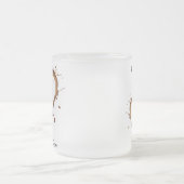 コーヒーマグ、ハートコーヒーデザイン、私はコーヒーマグが大好き フロストグラスマグカップ (中央)