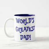 コーヒーマグ – "世界で最も偉大なパパ! ツートーンマグカップ (左)