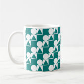 コーヒーマグ(円、三角形、正方形のパターン) コーヒーマグカップ (左)