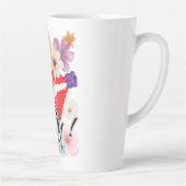 コーヒーマグ:唇と花 カフェラテマグ (右)