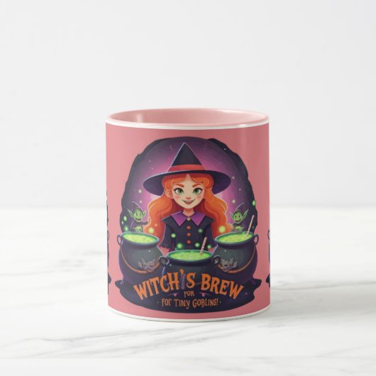 コーヒーマグ「小さなゴブリンのための魔女の醸造！」 マグカップ (中央)