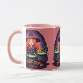 コーヒーマグ「小さなゴブリンのための魔女の醸造！」 マグカップ (左)