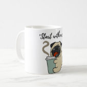 「コーヒーマグ：想像力を燃やす」 コーヒーマグカップ (正面左)