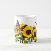 コーヒーマグ(昆虫)オオカバマダラ、モナークひまわり コーヒーマグカップ (中央)