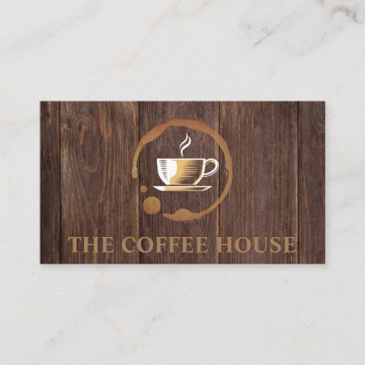 コーヒーマグ |木製ボード 名刺 (正面)