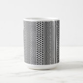 コーヒーマグ – 白黒の混合デザインパターン コーヒーマグカップ (中央)