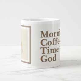 コーヒーマグ:神と過ごす朝のコーヒータイム ジャンボコーヒーマグカップ