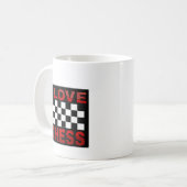 コーヒーマグ：私はチェスが大好き コーヒーマグカップ (正面左)