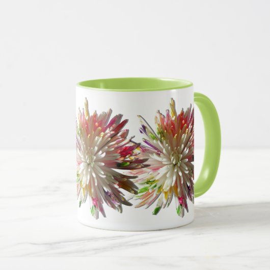 コーヒーマグ – 絵を描白いスパイダーマーム マグカップ (正面右)