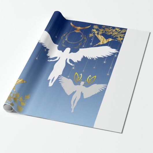 コーヒーマグ：美しく優雅な天使 ラッピングペーパー (アンロールド)