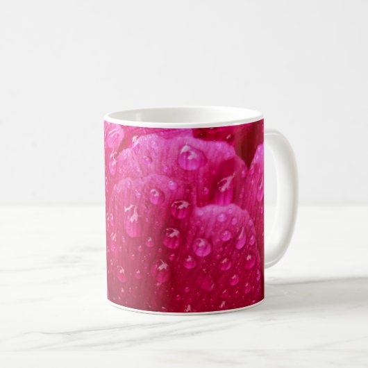 コーヒーマグ - 雨上がりの芍薬の花 コーヒーマグカップ (正面右)