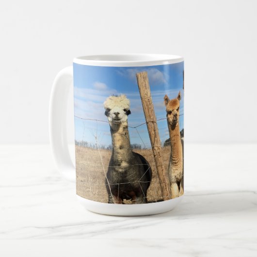 コーヒーマグ – Alpacas Phaethon, Barley, & Marvin コーヒーマグカップ (正面左)