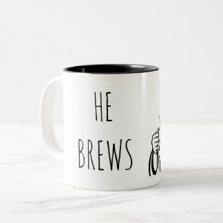 コーヒーマグ He Brews 330ml ツートーンマグカップ