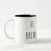 コーヒーマグ He Brews 330ml ツートーンマグカップ (左)