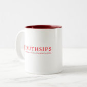 コーヒーマグ – O味と主が良いことを見る！ ツートーンマグカップ (正面左)