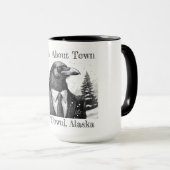 コーヒーマグ、Raven About Town -カスタマイズ town マグカップ (正面右)